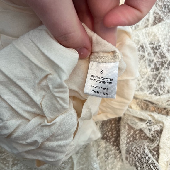 Chic Off-Shoulder Cream Maxi Dress - Picture 6 of 6